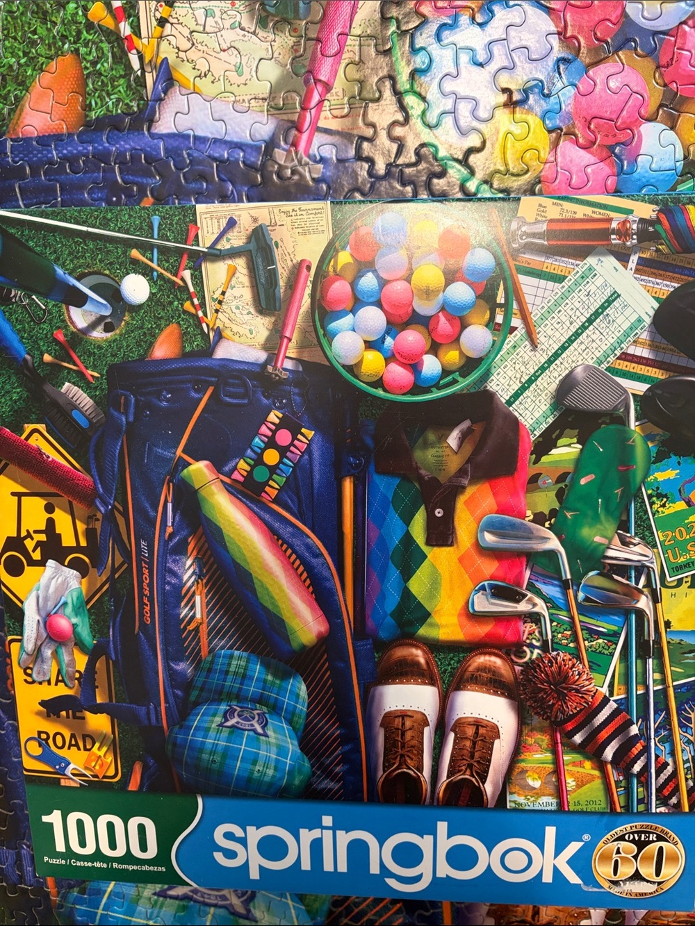 🧩 1000 piece Springbok “Par for the Course”. Colorful, fun! Complete.